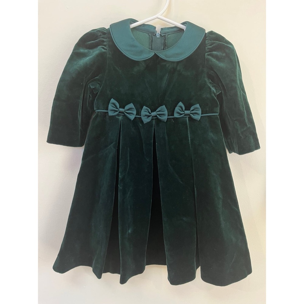 Vintage velvet Christmas dress, size 18 months